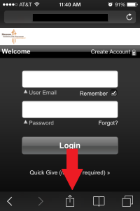 Select the Menu button on the iPhone.